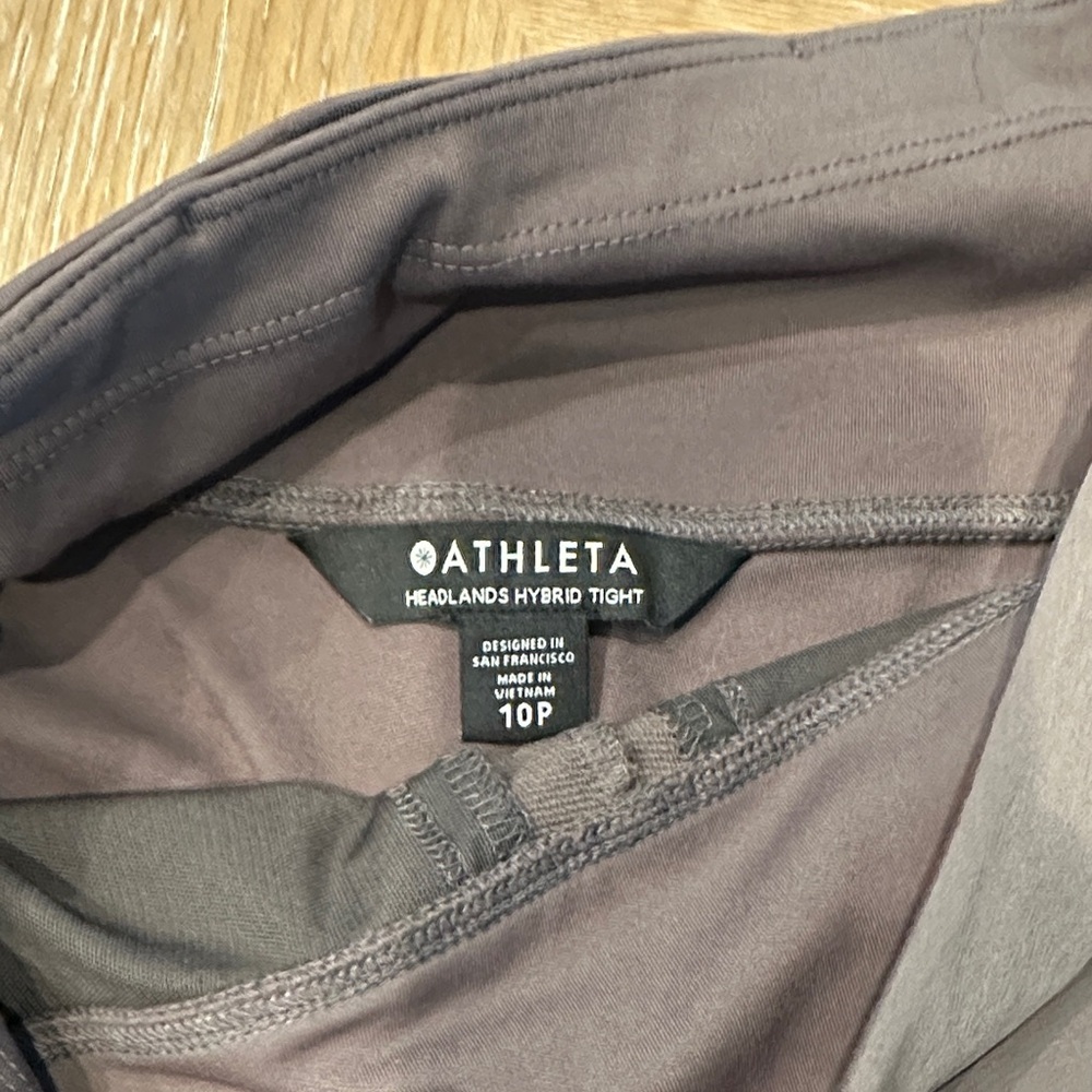 Athleta Brown Track Pants with Zipper Pockets - Picture 2 of 4